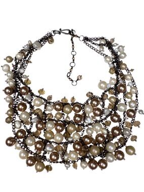 Starfish Project Freshwater Pearl & Crystal Bead Statement Necklace